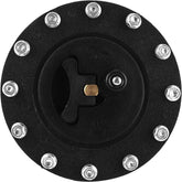 Black Fire-Resistant Gas Tank Filler Cap 150mm with Air Vent - Compatible with Honda CBR, CB Series